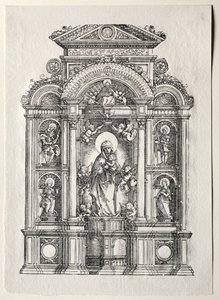 レーゲンスブルクの美しいマリアの祭壇、1520年。 作： Albrecht Altdorfer