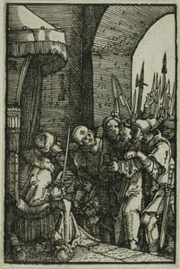 ピラトの前のキリスト、『人間の堕落と贖い』より 作： Albrecht Altdorfer