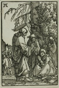 『人間の堕落と贖い』より、母に別れを告げるキリスト 作： Albrecht Altdorfer