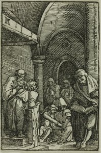 『人間の堕落と贖い』より、医師の中のキリスト 作： Albrecht Altdorfer