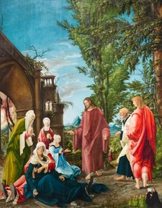 母を見送るキリスト 1520年頃 石灰に油彩 作： Albrecht Altdorfer