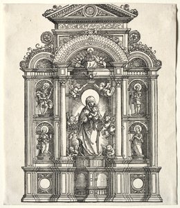 SSとの国境にある、聖母の大祭壇。クリストファー、ジョージ、バーバラ、キャサリン、1520年。 作： Albrecht Altdorfer