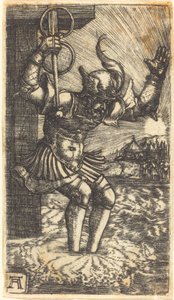 テヴェレ川に飛び込むホレイショ・コクレス 作： Albrecht Altdorfer
