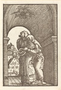 アンナを抱きしめるヨアヒム 作： Albrecht Altdorfer