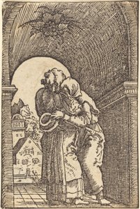 アンナを抱きしめるヨアヒム 作： Albrecht Altdorfer