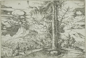 ダブルスプルースのある風景 作： Albrecht Altdorfer