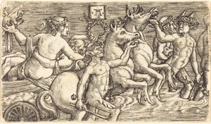 トライアンフでシーゴッドが率いる恋人たち 作： Albrecht Altdorfer