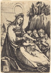 メアリーと子供と二人の男の子 作： Albrecht Altdorfer