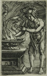 手を焼くムキウス・スカエボラ 作： Albrecht Altdorfer