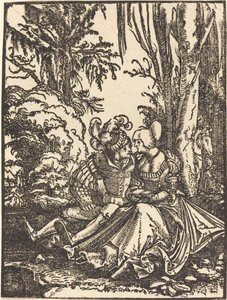 風景の中の恋人のペア 作： Albrecht Altdorfer