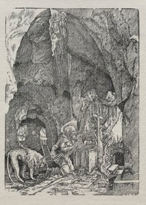 洞窟の聖ジェローム 作： Albrecht Altdorfer