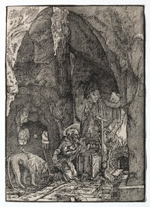 洞窟の聖ジェローム 作： Albrecht Altdorfer