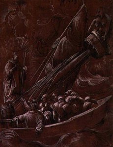 テンペストを叱るバリの聖ニコラス 作： Albrecht Altdorfer