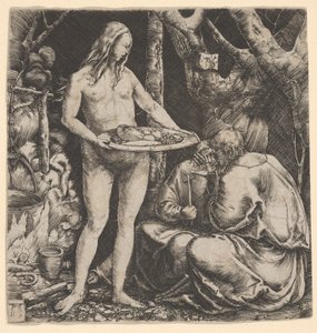 二人の隠者の誘惑 作： Albrecht Altdorfer