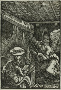 受胎告知、『人間の堕落と贖い』より 作： Albrecht Altdorfer