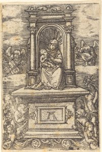 祭壇の上のレーゲンスブルクの美しい聖母 作： Albrecht Altdorfer