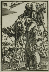 十字架からの降下、『人間の堕落と贖い』より 作： Albrecht Altdorfer