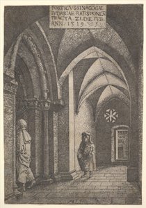 レーゲンスブルクのシナゴーグの玄関ホール（1519年）。 作： Albrecht Altdorfer