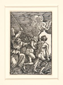 楽園からの追放、『人間の堕落と贖い』より 作： Albrecht Altdorfer