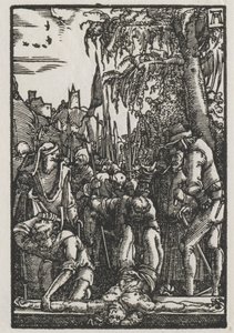 人間の堕落と贖い：十字架につけられたキリスト 作： Albrecht Altdorfer