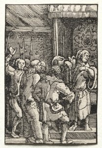 人の堕落と贖い：カイアファスの前のキリスト、c。 1515。 作： Albrecht Altdorfer