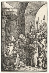 人の堕落と贖い：ピラトの前のキリストc。 1515。 作： Albrecht Altdorfer