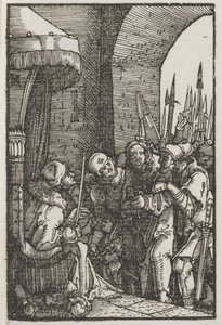 人の堕落と贖い：ピラトの前のキリストc。 1515。 作： Albrecht Altdorfer
