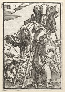 人間の堕落と贖い：十字架からの降下 作： Albrecht Altdorfer
