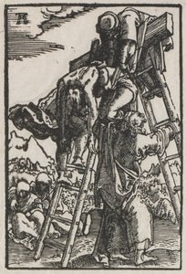 人間の堕落と贖い：十字架からの降下 作： Albrecht Altdorfer