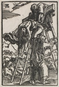 人間の堕落と贖い：十字架からの降下、c。 1515。 作： Albrecht Altdorfer
