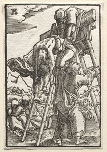 人間の堕落と贖い：十字架からの降下、c。 1515。 作： Albrecht Altdorfer