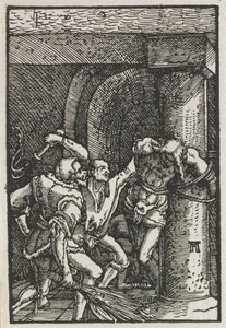 人の堕落と贖い：キリストの鞭打ち、c。 1515。 作： Albrecht Altdorfer