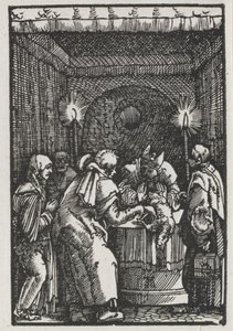 人の堕落と贖い：大祭司によって拒絶されたヨアヒムの捧げ物c。 1515。 作： Albrecht Altdorfer