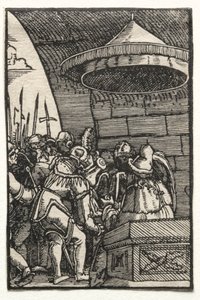 男の堕落と贖い：手を洗うピラトc。 1515。 作： Albrecht Altdorfer