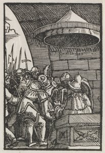 男の堕落と贖い：手を洗うピラトc。 1515。 作： Albrecht Altdorfer