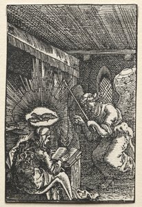 人類の堕落と贖罪：受胎告知、c。 1515。 作： Albrecht Altdorfer