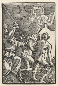 人間の堕落と贖い：エデンからの追放 作： Albrecht Altdorfer