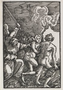 人間の堕落と贖い：エデンからの追放 作： Albrecht Altdorfer
