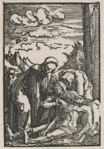 人の堕落と贖い：十字架の下の嘆きc。 1515。 作： Albrecht Altdorfer