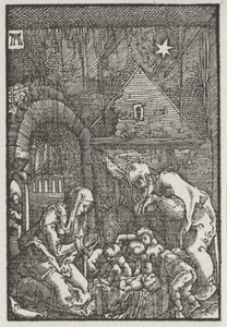 人間の堕落と贖い：降誕 作： Albrecht Altdorfer