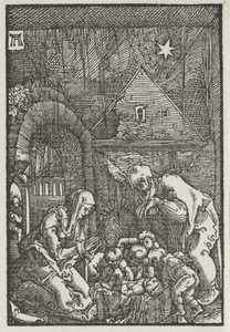 人の堕落と贖い：キリスト降誕、c。 1515。 作： Albrecht Altdorfer