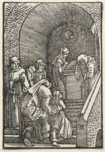 男の堕落と贖い：寺院での聖母の贈呈、1515年。 作： Albrecht Altdorfer