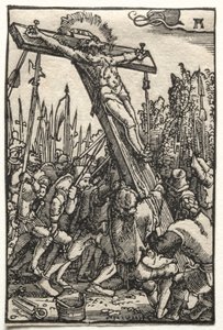 人間の堕落と贖い：十字架の掲げ 作： Albrecht Altdorfer