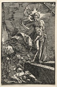 人の堕落と贖い：復活、c。 1515。 作： Albrecht Altdorfer