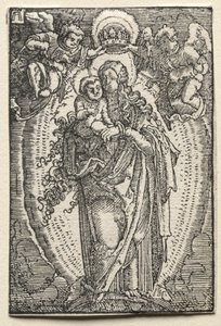 男の堕落と贖い：天の女王としての聖母、c。 1515。 作： Albrecht Altdorfer
