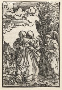 人の堕落と贖い：訪問、c。 1515。 作： Albrecht Altdorfer
