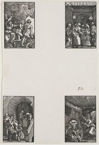 人の堕落と贖い、c。 1515。 作： Albrecht Altdorfer