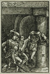 鞭打ち、『人間の堕落と贖い』より 作： Albrecht Altdorfer