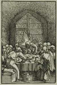 最後の晩餐、『人間の堕落と償還』より 作： Albrecht Altdorfer