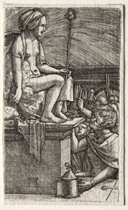 ローマの娼婦または魔術師ウェルギリウスの復讐 作： Albrecht Altdorfer